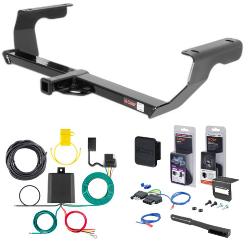 2009 Subaru Impreza Outback Sport Excluding Canadian built models Curt 1-1/4" Class 1 Trailer Tow Hitch + 5-Flat Wiring Kit Tow Boat/Utility Trailer with Surge Brakes 11315