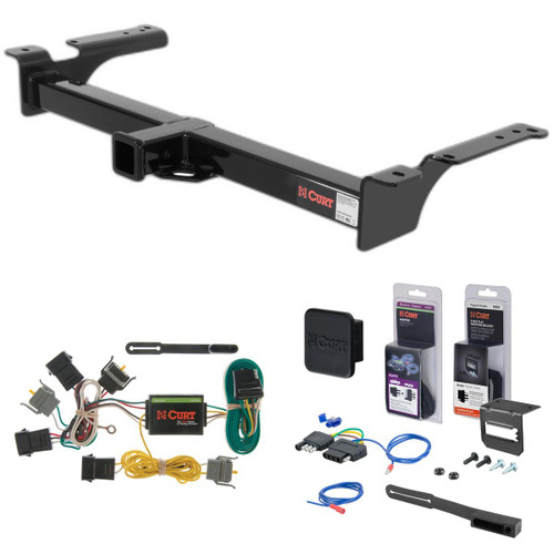 92 - 94 Ford Econoline van Curt 2" Class 4 Trailer Tow Hitch + 5-Flat Wiring Kit Tow Boat/Utility Trailer with Surge Brakes 14053