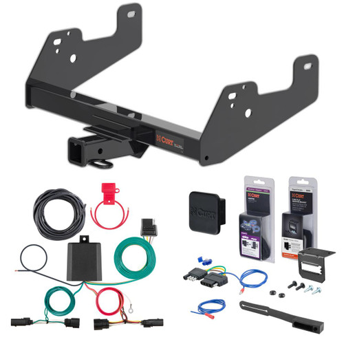 21 - 23 Ford F-150 w/ LED Tailights Excluding factory receiver or Police Responder Curt 2" Class 3 Trailer Tow Hitch + 4-way Wiring Kit 13475
