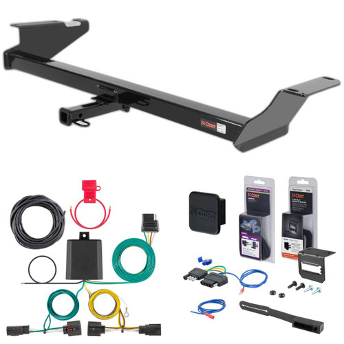 11 - 20 Dodge Grand Caravan Curt 1-1/4" Class 2 Trailer Tow Hitch + 5-Flat Wiring Kit Tow Boat/Utility Trailer with Surge Brakes 12264