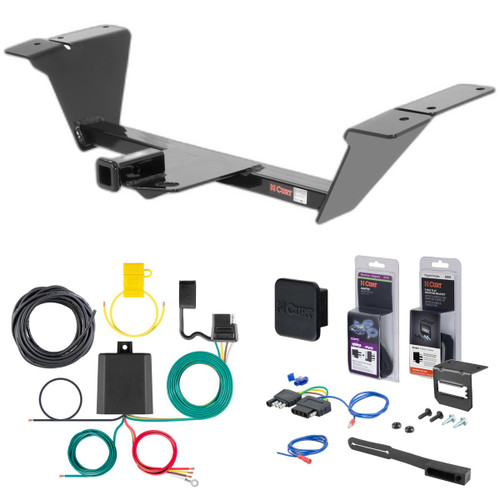 87 - 02 Chevrolet Camaro Curt 1-1/4" Class 1 Trailer Tow Hitch + 5-Flat Wiring Kit Tow Boat/Utility Trailer with Surge Brakes 11117