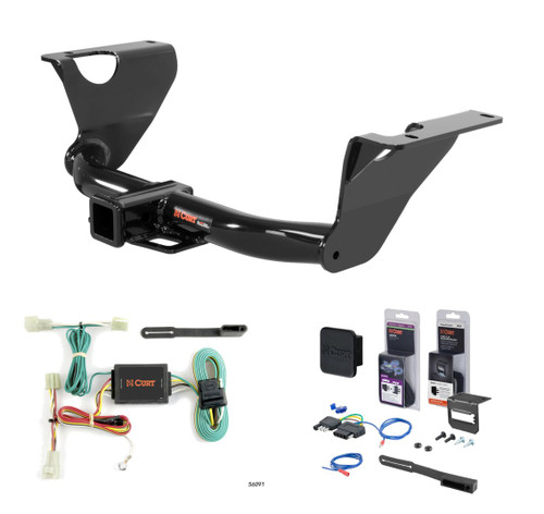 2010 - 2014 Subaru Legacy Sedan Curt 2" Class 3 Trailer Tow Hitch + 5-Flat Wiring Kit Tow Boat/Utility Trailer with Surge Brakes 13158