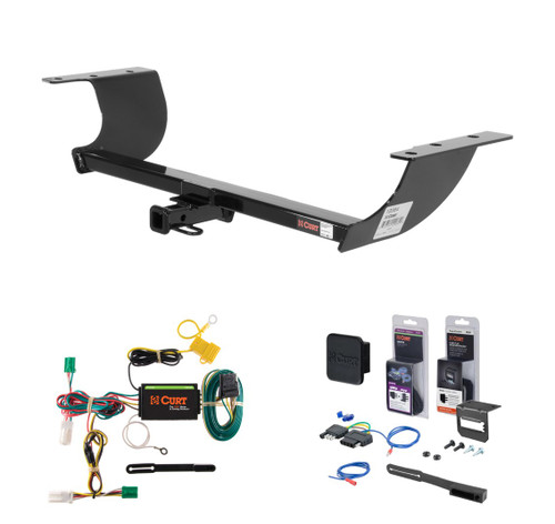 2011 - 2015 Dodge Charger Curt 1-1/4" Class 2 Trailer Tow Hitch + 5-Flat Wiring Kit Tow Boat/Utility Trailer with Surge Brakes 12064