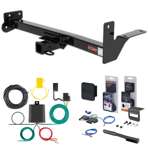 89 - 94 Isuzu Amigo Excluding 2.3L Curt 2" Class 3 Trailer Tow Hitch + 5-Flat Wiring Kit Tow Boat/Utility Trailer with Surge Brakes 13235