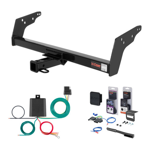 1982 - 1984 Chevrolet S10 Curt 2" Class 3 Trailer Tow Hitch + 5-Flat Wiring Kit Tow Boat/Utility Trailer with Surge Brakes 13021