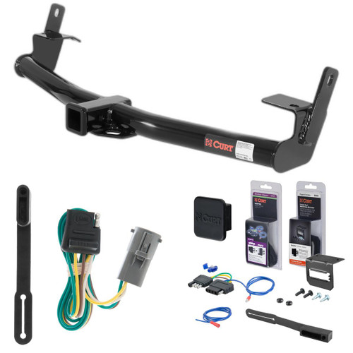 95 - 01 Ford Explorer Curt 2" Class 3 Trailer Tow Hitch + 5-Flat Wiring Kit Tow Boat/Utility Trailer with Surge Brakes 13540