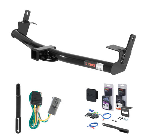 1995 - 2001 Ford Explorer Curt 2" Class 3 Trailer Tow Hitch + 5-Flat Wiring Kit Tow Boat/Utility Trailer with Surge Brakes 13540