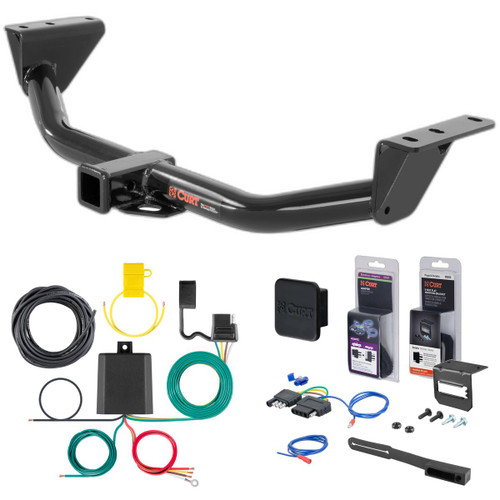 07 - 14 Chevrolet Tahoe Police package Curt 2" Class 3 Trailer Tow Hitch + 5-Flat Wiring Kit Tow Boat/Utility Trailer with Surge Brakes 13161