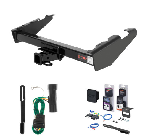 1973 - 1984 Chevrolet Suburban Curt 2" Class 3 Trailer Tow Hitch + 5-Flat Wiring Kit Tow Boat/Utility Trailer with Surge Brakes 13017