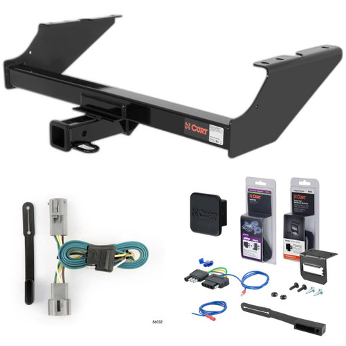 05 - 07 Ford F-350 Super Duty Excluding cab & chassis and 20" spare tire Curt 2" Class 3 Trailer Tow Hitch + 5-Flat Wiring Kit Tow Boat/Utility Trailer with Surge Brakes 13014