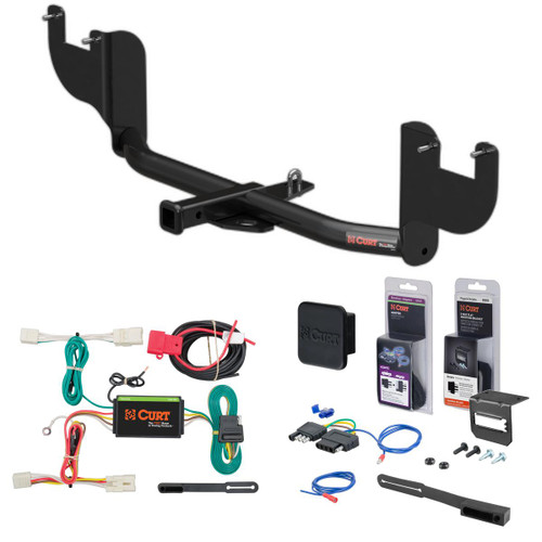 17 - 18 Hyundai Elantra Sedan (Excluding Limited), with factory recovery loop Curt 1-1/4" Class 1 Trailer Tow Hitch + 5-Flat Wiring Kit Tow Boat/Utility Trailer with Surge Brakes 11424