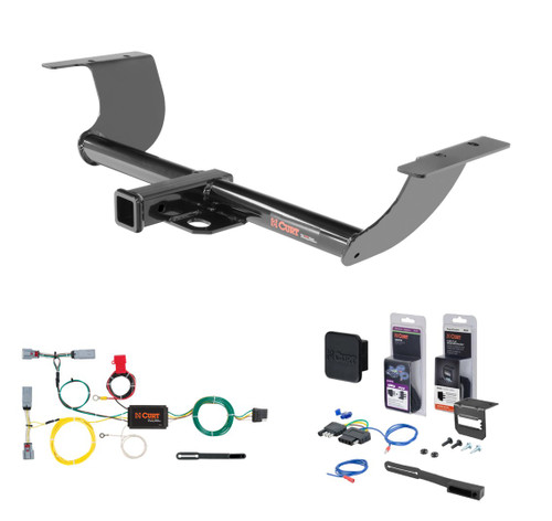 2011 - 2023 Chrysler 300 Curt 2" Class 3 Trailer Tow Hitch + 5-Flat Wiring Kit Tow Boat/Utility Trailer with Surge Brakes 13236