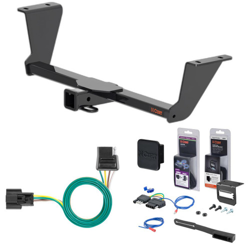 23 - 24 Cadillac Lyriq Curt 2" Class 3 Trailer Tow Hitch + 5-Flat Wiring Kit Tow Boat/Utility Trailer with Surge Brakes 13599