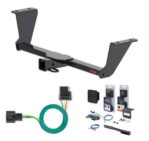 2023 - 2026 Cadillac Lyriq Curt 2" Class 3 Trailer Tow Hitch + 5-Flat Wiring Kit Tow Boat/Utility Trailer with Surge Brakes 13599