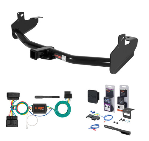 2007 - 2008 Isuzu I-290 Curt 2" Class 3 Trailer Tow Hitch + 5-Flat Wiring Kit Tow Boat/Utility Trailer with Surge Brakes 13252