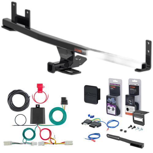 20 - 24 Hyundai Venue Curt 1-1/4" Class 1 Trailer Tow Hitch + 5-Flat Wiring Kit Tow Boat/Utility Trailer with Surge Brakes 11609