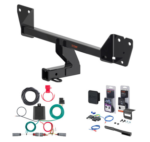 2020 - 2026 Buick Encore GX Excluding hands free liftgate & Without LED taillights Curt 2" Class 3 Trailer Tow Hitch + 5-Flat Wiring Kit Tow Boat/Utility Trailer with Surge Brakes 13584