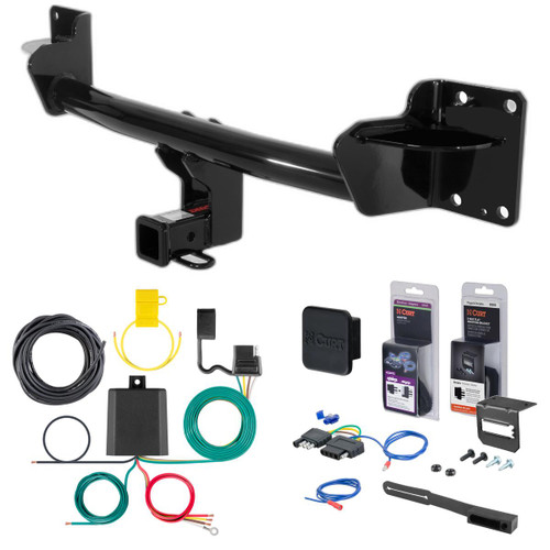 14 - 19 Buick X6 Curt 2" Class 3 Trailer Tow Hitch + 5-Flat Wiring Kit Tow Boat/Utility Trailer with Surge Brakes 13077