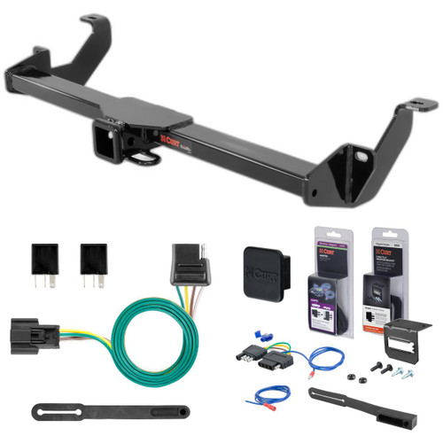 17 - 18 Buick Envision Curt 2" Class 3 Trailer Tow Hitch + 5-Flat Wiring Kit Tow Boat/Utility Trailer with Surge Brakes 13292