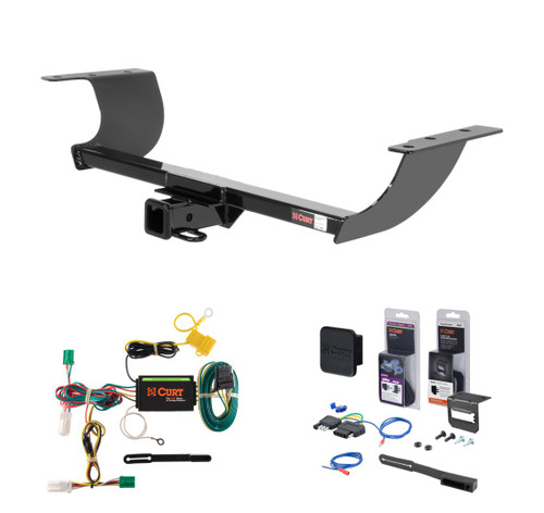 2012 - 2016 Dodge Charger Curt 2" Class 3 Trailer Tow Hitch + 5-Flat Wiring Kit Tow Boat/Utility Trailer with Surge Brakes 13093