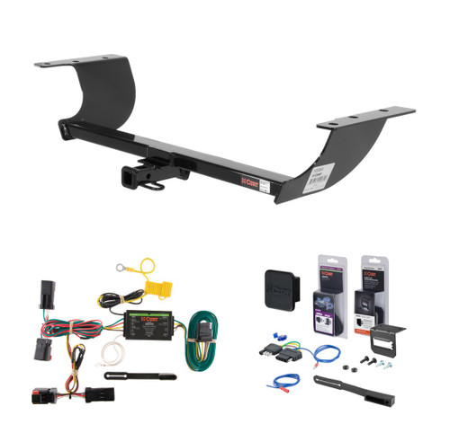2012 - 2014 Chrysler 300S Curt 1-1/4" Class 2 Trailer Tow Hitch + 5-Flat Wiring Kit Tow Boat/Utility Trailer with Surge Brakes 12064