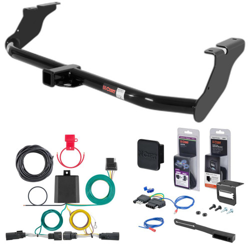 09 - 19 Ford Flex Without dual exhaust Curt 2" Class 3 Trailer Tow Hitch + 5-Flat Wiring Kit Tow Boat/Utility Trailer with Surge Brakes 13551