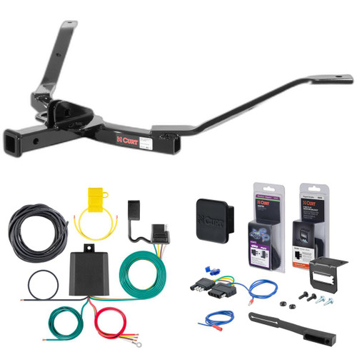 03 - 05 Honda Accord Frame mount Curt 1-1/4" Class 1 Trailer Tow Hitch + 5-Flat Wiring Kit Tow Boat/Utility Trailer with Surge Brakes 11327