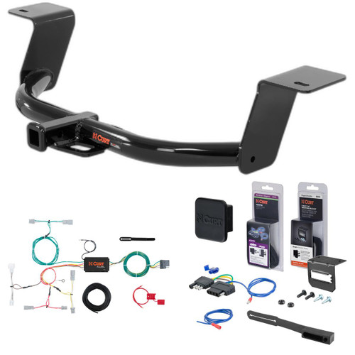16 - 17 Honda Accord Sedan Curt 1-1/4" Class 1 Trailer Tow Hitch + 5-Flat Wiring Kit Tow Boat/Utility Trailer with Surge Brakes 11681