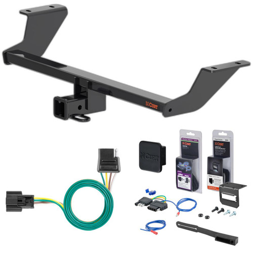24 - 24 Chevrolet Blazer EV Curt 2" Class 3 Trailer Tow Hitch + 5-Flat Wiring Kit Tow Boat/Utility Trailer with Surge Brakes 13589