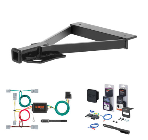 2007 - 2008 Honda Fit Curt 1-1/4" Class 1 Trailer Tow Hitch + 5-Flat Wiring Kit Tow Boat/Utility Trailer with Surge Brakes 11058