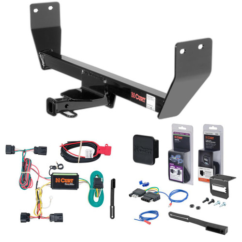 11 - 14 Chrysler 200 Curt 1-1/4" Class 1 Trailer Tow Hitch + 5-Flat Wiring Kit Tow Boat/Utility Trailer with Surge Brakes 11133
