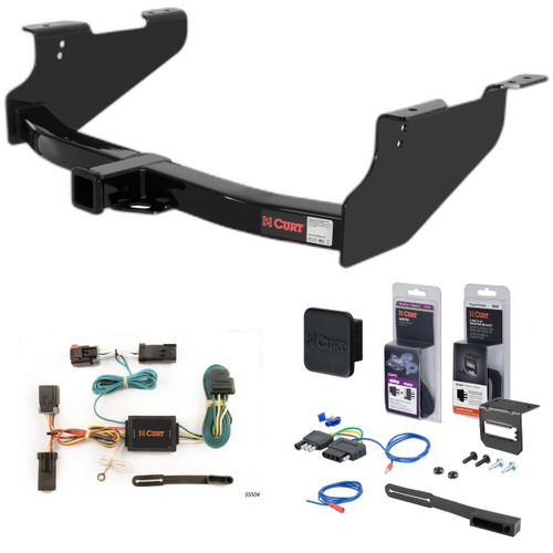 03 - 08 Dodge Ram 1500 Will not fit with factory receiver (built in or after 11/02) Curt 2" Class 3 Trailer Tow Hitch + 5-Flat Wiring Kit Tow Boat/Utility Trailer with Surge Brakes 13361