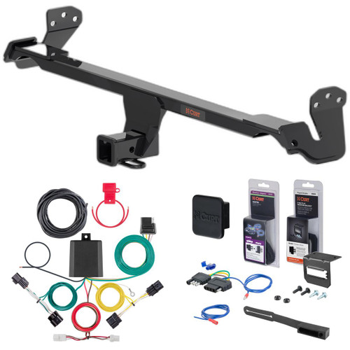 22 - 23 Hyundai Kona Electric Curt 2" Class 3 Trailer Tow Hitch + 5-Flat Wiring Kit Tow Boat/Utility Trailer with Surge Brakes 13610 22 - 23 Hyundai Kona Electric Curt 2" Class 3 Trailer Tow Hitch + 5-Flat Wiring Kit Tow Boat/Utility Trailer with Surge Brakes 13610