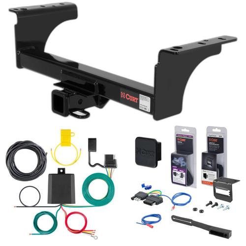 08 - 10 Dodge Ram 4500  Curt 2" Class 4 Trailer Tow Hitch + 5-Flat Wiring Kit Tow Boat/Utility Trailer with Surge Brakes 14070