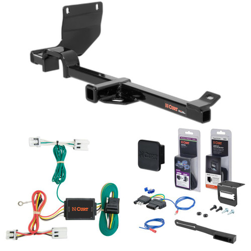 11 - 17 Nissan Juke FWD, excluding Nismo Curt 1-1/4" Class 1 Trailer Tow Hitch + 5-Flat Wiring Kit Tow Boat/Utility Trailer with Surge Brakes 11302