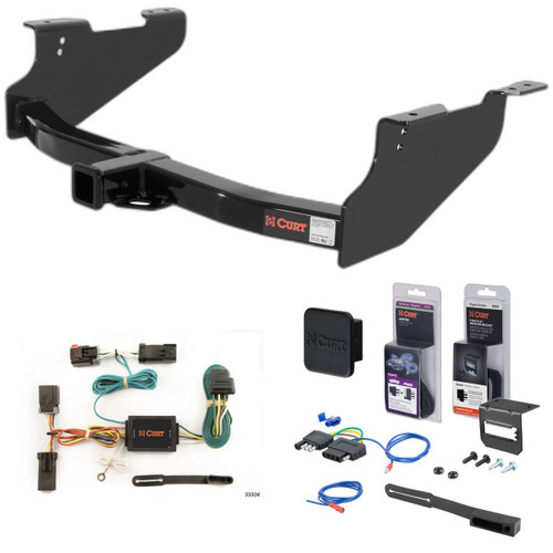 2002 Dodge Ram 1500 8' bed only (built before 11/02) Curt 2" Class 4 Trailer Tow Hitch + 5-Flat Wiring Kit Tow Boat/Utility Trailer with Surge Brakes 14361