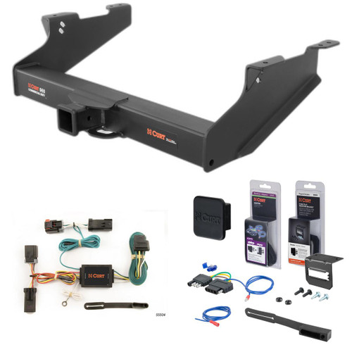03 - 08 Dodge Ram 1500 Will not fit with factory receiver (built in or after 11/02) Curt 2-1/2" Class 5 Trailer Tow Hitch + 5-Flat Wiring Kit Tow Boat/Utility Trailer with Surge Brakes 15704