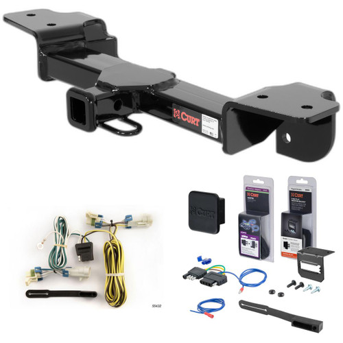 05 - 10 Chevrolet Cobalt Coupe, excluding SS Curt 1-1/4" Class 1 Trailer Tow Hitch + 5-Flat Wiring Kit Tow Boat/Utility Trailer with Surge Brakes 11430