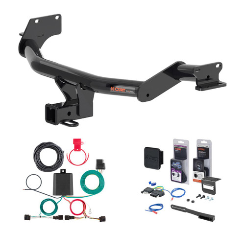 2023 - 2024 Hyundai Palisade Curt 2" Class 3 Trailer Tow Hitch + 5-Flat Wiring Kit Tow Boat/Utility Trailer with Surge Brakes 13427