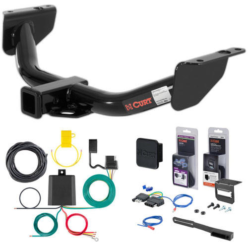83 - 10 Ford Ranger 00 - 05 models are no drill Curt 2" Class 3 Trailer Tow Hitch + 5-Flat Wiring Kit Tow Boat/Utility Trailer with Surge Brakes 13138