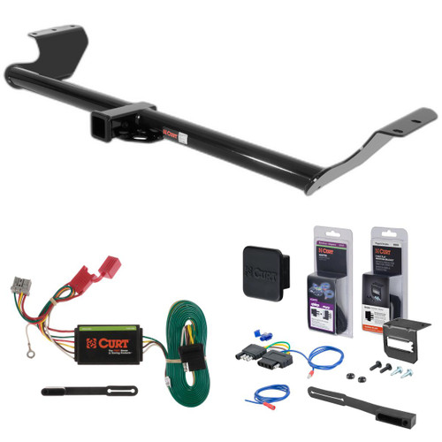 05 - 10 Honda Odyssey Curt 2" Class 3 Trailer Tow Hitch + 5-Flat Wiring Kit Tow Boat/Utility Trailer with Surge Brakes 13068