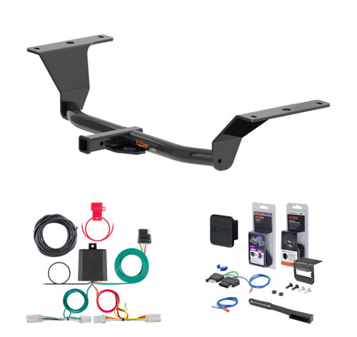 2021 - 2026 Hyundai Elantra Sedan, excluding N, N Line, or Hybrid Curt 1-1/4" Class 1 Trailer Tow Hitch + 5-Flat Wiring Kit Tow Boat/Utility Trailer with Surge Brakes 11630