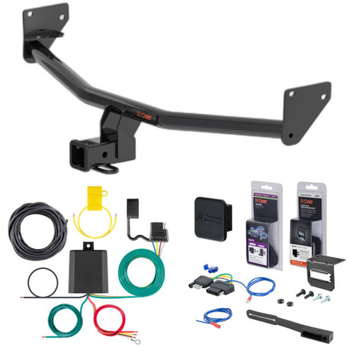 24 - 25 Hyundai Kona Electric Curt 2" Class 3 Trailer Tow Hitch + 5-Flat Wiring Kit Tow Boat/Utility Trailer with Surge Brakes 13608 24 - 25 Hyundai Kona Electric Curt 2" Class 3 Trailer Tow Hitch + 5-Flat Wiring Kit Tow Boat/Utility Trailer with Surge Brakes 13608