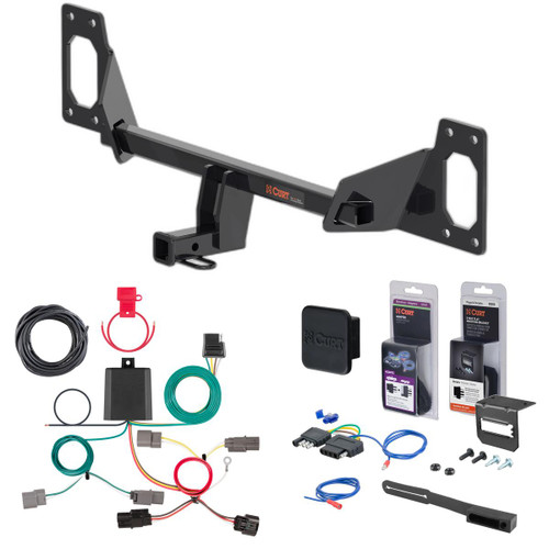 22 - 24 Honda Civic Sedan, excluding center exhaust Curt 1-1/4" Class 1 Trailer Tow Hitch + 5-Flat Wiring Kit Tow Boat/Utility Trailer with Surge Brakes 11591