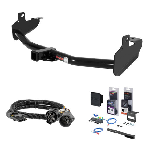 2004 - 2012 Chevrolet Colorado Curt 2" Class 3 Trailer Tow Hitch + 5-Flat Wiring Kit Tow Boat/Utility Trailer with Surge Brakes 13252