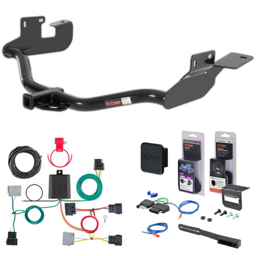 05 - 06 Mazda Tribute Without factory 1-1/4" receiver hitch Curt 1-1/4" Class 2 Trailer Tow Hitch + 5-Flat Wiring Kit Tow Boat/Utility Trailer with Surge Brakes 12060