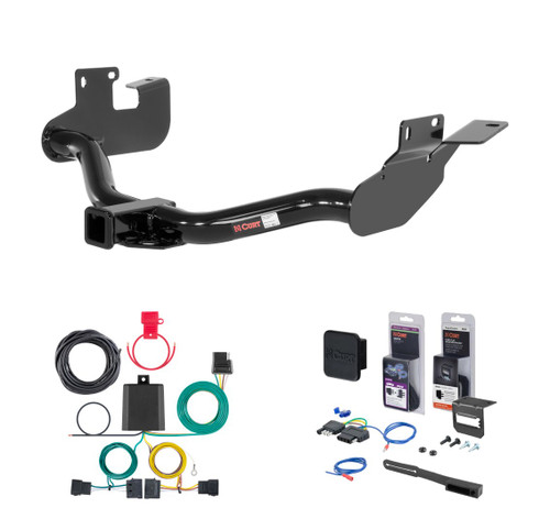 2008 - 2011 Mazda Tribute With factory 1-1/4" receiver hitch Curt 2" Class 3 Trailer Tow Hitch + 5-Flat Wiring Kit Tow Boat/Utility Trailer with Surge Brakes 13651