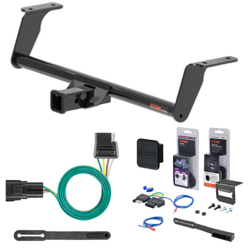 21 - 23 Buick Envision Curt 2" Class 3 Trailer Tow Hitch + 5-Flat Wiring Kit Tow Boat/Utility Trailer with Surge Brakes 13522