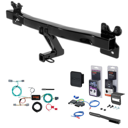 15 - 18 Volvo V60  Curt 1-1/4" Class 2 Trailer Tow Hitch + 5-Flat Wiring Kit Tow Boat/Utility Trailer with Surge Brakes 12066
