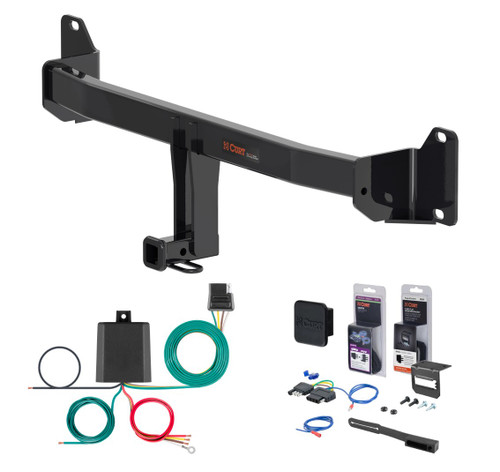 2018 - 2023 BMW X2 Curt 1-1/4" Class 1 Trailer Tow Hitch + 5-Flat Wiring Kit Tow Boat/Utility Trailer with Surge Brakes 11530